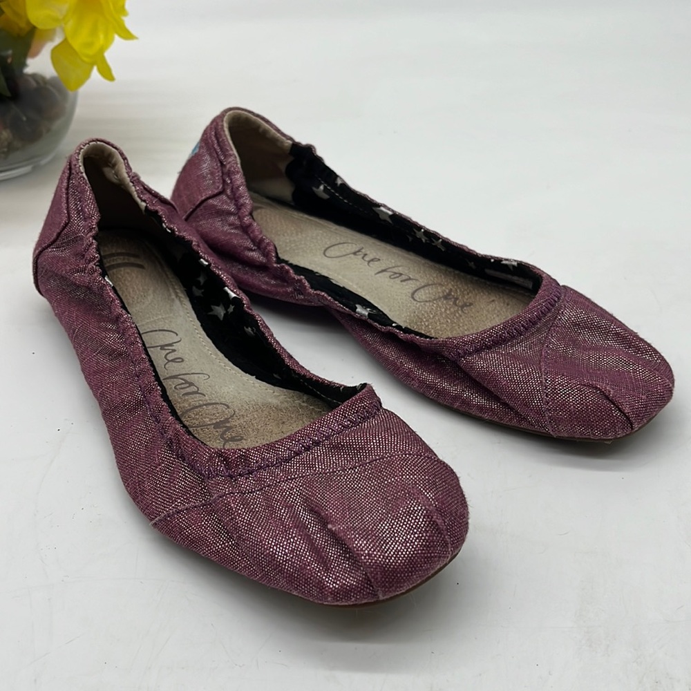 Toms purple Ballet Flat Size 8. BFL3160